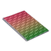 緑のピンク色のグラデーション ノートブック (右側)