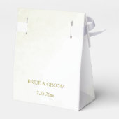 緑のピンク色の葉花結婚のロマンチック フェイバーボックス (裏面サイド)