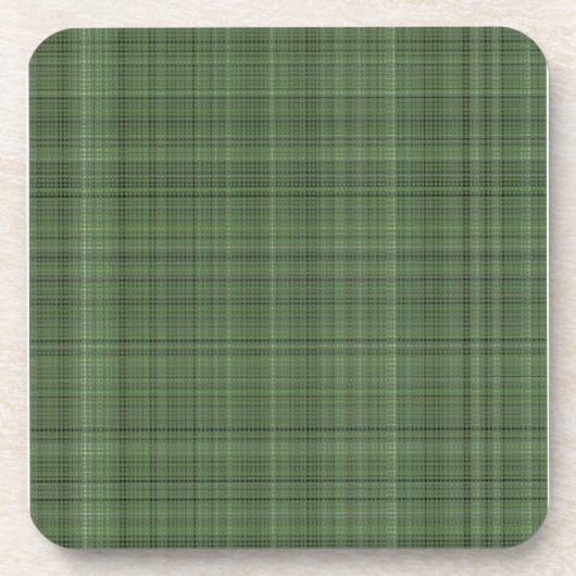 緑のピンストリップファブリック コースター (正面)