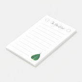 緑のピーパルの木の葉、蓮の花のリスト ポストイット (アングル)