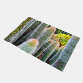 緑のファジーなサボテンのクローズアップ写真シはっきりしたックモダン ドアマット (アングル)