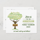 緑のファミリ懇親会日付ポストカードの保存 ポストカード (正面/裏面)