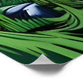 緑のファンタジーのポートレート | AIアートポスター ポスター (角)