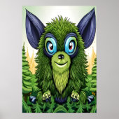 緑のファンタジーのポートレート | AIアートポスター ポスター (正面)