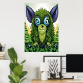 緑のファンタジーのポートレート | AIアートポスター ポスター (ホームオフィス)