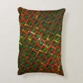"緑のフィット目"、スクラッチまたは赤いグリッド。 アクセントクッション (裏面(縦))