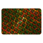 "緑のフィット目"、スクラッチまたは赤いグリッド。 マグネット (横)