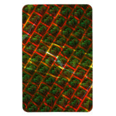 "緑のフィット目"、スクラッチまたは赤いグリッド。 マグネット (縦)