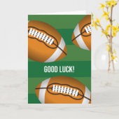 緑のフィールドとボールと幸運のサッカー カード (黄色い花)