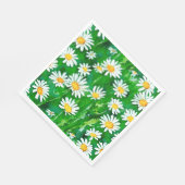 緑のフィールドの水色デイジー スタンダードランチョンナプキン (角)