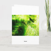 緑のフィールド-グリーティングカード カード (裏面)