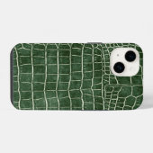 緑のフェイクワニ iPhoneケース (裏面横)
