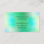 緑のフェイク大理石のテクスチャ自然 名刺 (裏面)