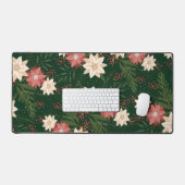 緑のフェスティバル植物性のクリスマス休暇 デスクマット (キーボード&マウス)