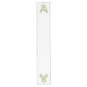 緑のフェニックスが白に浮き上がる ロングテーブルランナー (正面)