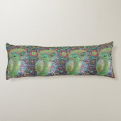 緑のフクロウの体の枕 ボディピロー (裏面)