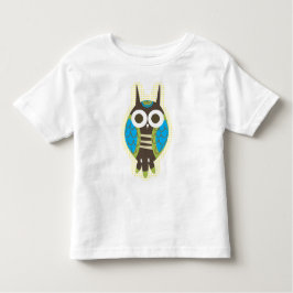 緑のフクロウの幼児のワイシャツ トドラーTシャツ