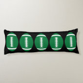 緑のフットボールボーイズルームサッカー選手コンフィ ボディピロー (裏面)
