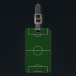 緑のフットボール競技場 ラゲッジタグ<br><div class="desc">サッカーが好きな人のためのシンプル緑のグラフィックスタジアム</div>