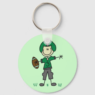 緑のフットボール選手のTシャツおよびギフト キーホルダー