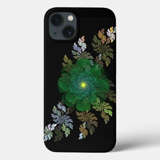 緑のフラクタル花 Case-Mate iPhoneケース (裏面)
