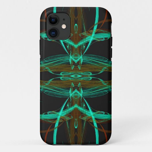 緑のフラクタルiPhone 5大文字と小文字を区別する Case-Mate iPhoneケース (裏面)