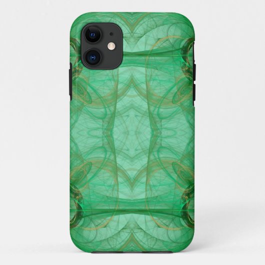 緑のフラクタルiPhone 5大文字と小文字を区別する Case-Mate iPhoneケース (裏面)