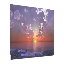 緑のフラッシュ メタルプリント