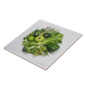 緑のフルーツ及び野菜の選択 タイル (側面)