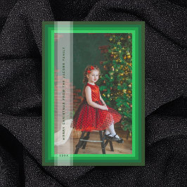 緑のフレームのホリデーカード シーズンカード