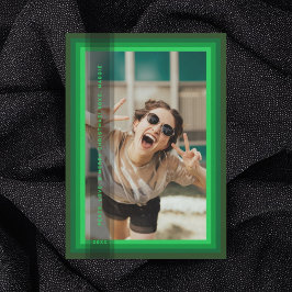 緑のフレームのホリデーカード シーズンカード