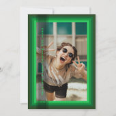 緑のフレームのホリデーカード シーズンカード (正面)