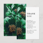 緑のフローラお祝いのライフ葬儀 サンキューカード (正面/裏面)
