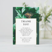 緑のフローラお祝いの生活葬儀の写真 サンキューカード (スタンド正面)