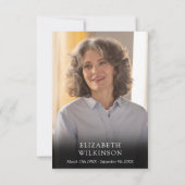 緑のフローラお祝いの生活葬儀写真 サンキューカード (裏面)