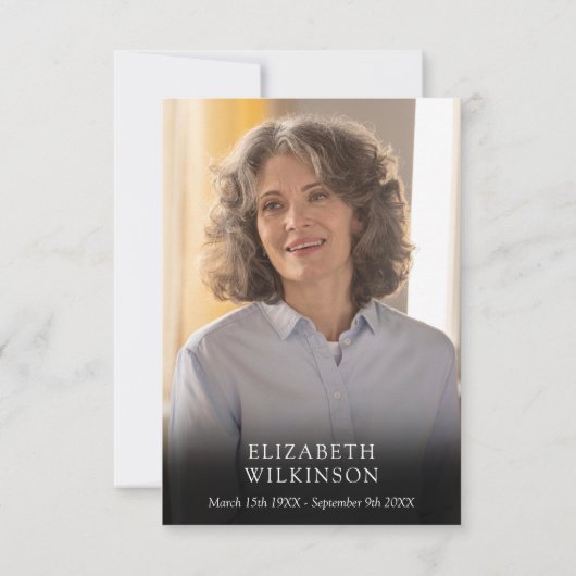 緑のフローラお祝いの生活葬儀写真 サンキューカード (裏面)