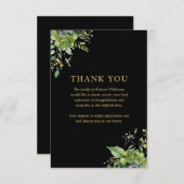緑のフローラお祝いの生活葬儀 サンキューカード (正面/裏面)
