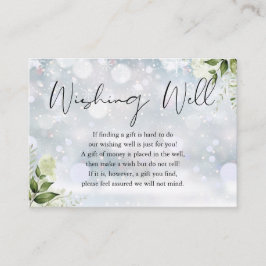 緑のフローラが冬の結婚式を望む エンクロージャーカード