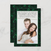 緑のフローラつる植物写真の保存日付 セーブザデート (正面/裏面)