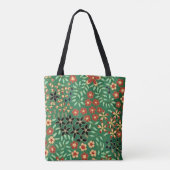 緑のフローラで静寂を呼び起こ日本のす トートバッグ (裏面)