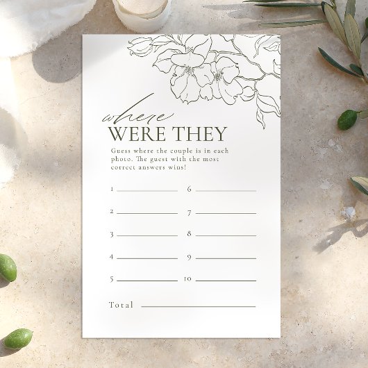 緑のフローラどこ彼らはブライダルシャワーゲーム