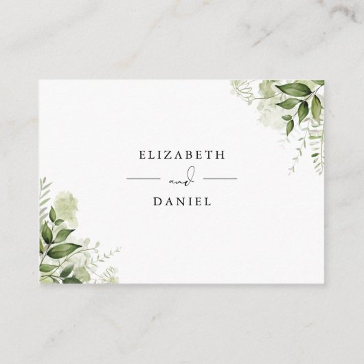 緑のフローラの台本が元気を願結婚う エンクロージャーカード (裏面)