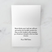 緑のフローラの哀悼 カード (内部)