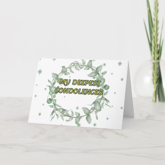 緑のフローラの哀悼 カード (正面)