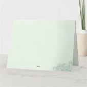 緑のフローラの楽しい写真クリスマス カード (裏面)