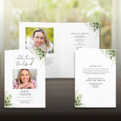 緑のフローラの葬儀の順序を折り畳んだ プログラム