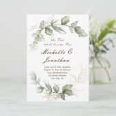 緑のフローラを一つのクリスチャンの中に結婚入れる 招待状 (スタンド正面)
