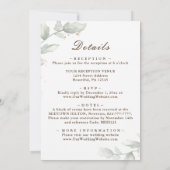 緑のフローラを一つのクリスチャンの中に結婚入れる 招待状 (裏面)