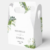 緑のフローラエレガモダンントウェディング フェイバーボックス (オープン)