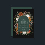 緑のフローラエレガントの植物エレガントアーチ シーズンカード<br><div class="desc">水素朴色フローラクリスマスカードデザイン。美しい錆と、テラコッタ、黒とセージ緑のパンパスグラスeucalyptus植物性の水色詳細。この休モダン休デザインは必ず休暇シーズンのスタイルを設定する</div>